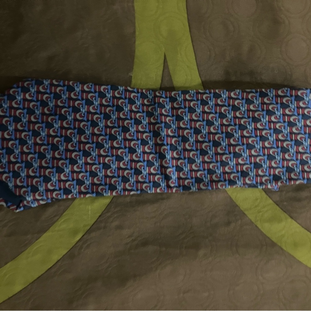 Hermès Blue and Red Patterned Tie